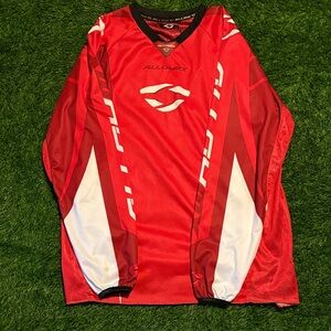 AlloyMX Red White Motocross Jersey Large